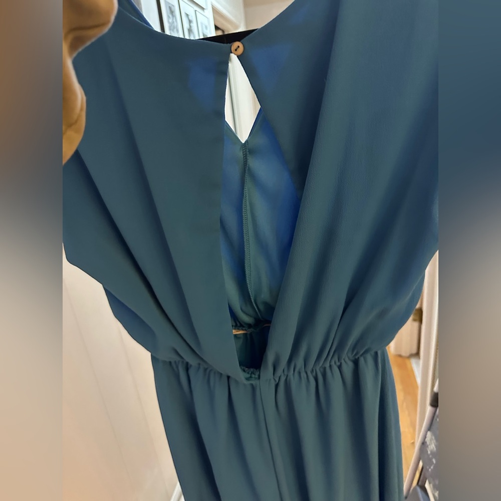 Bright Blue Maxi Jumpsuit - Picture 4 of 4